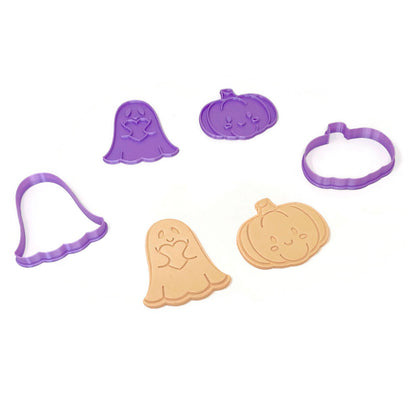 Set de Cortadores Halloween Kawaii – Fantasma & Calabaza 🎃👻🍪