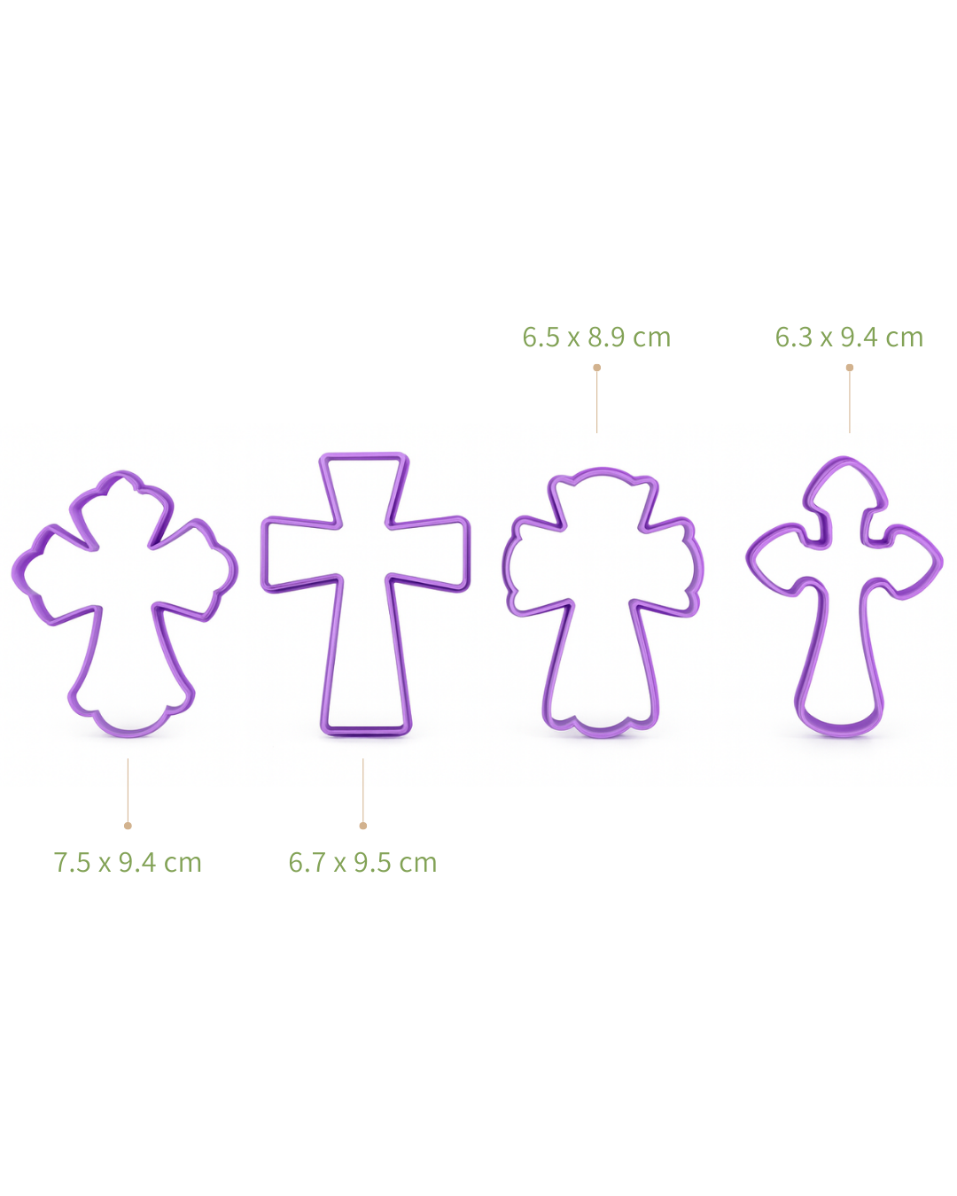 Cortadores De Galletas "Cruces" Primera Comunión