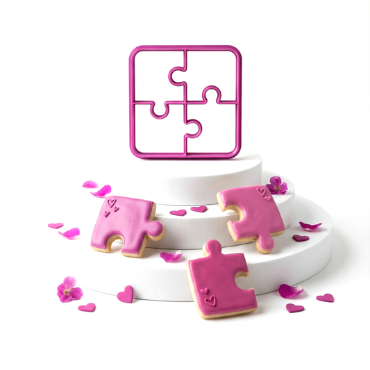 Cortador de Galletas Rompecabezas Cuadrado – Ideal para Mensajes y Nombres 💕🍪🧩