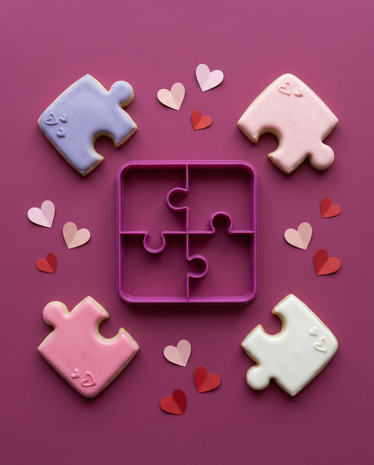Cortador de Galletas Rompecabezas Cuadrado – Ideal para Mensajes y Nombres 💕🍪🧩