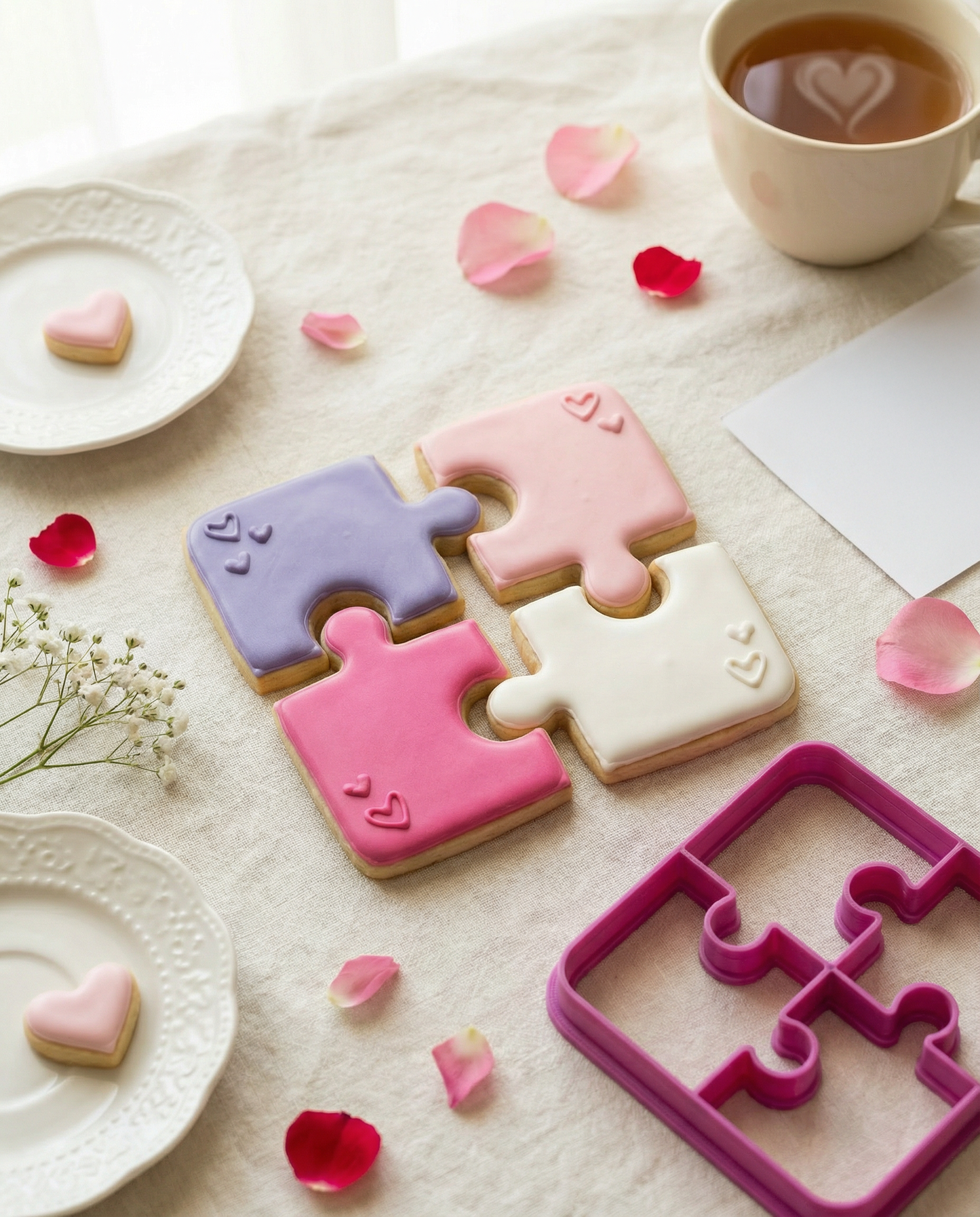 Cortador de Galletas Rompecabezas Cuadrado – Ideal para Mensajes y Nombres 💕🍪🧩