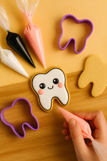 Juego de Cortadores de Galletas "Muelitas" Dientes – Set de 3 Tamaños para Repostería 🍪🦷✨