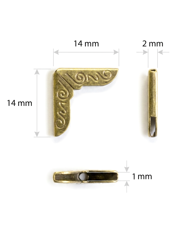 Protectores de esquina dorados para libros y álbumes, metal decorativo 14 mm x 1mm 📚🎨✨