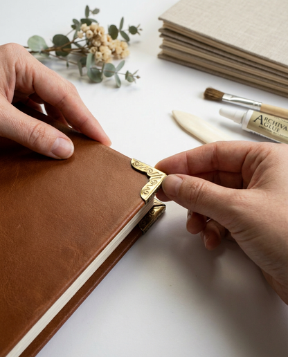 Protectores de esquina dorados para libros y álbumes, metal decorativo 14 mm x 1mm 📚🎨✨