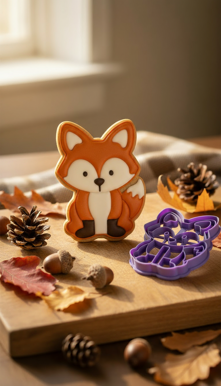 Cortador Galletas Zorrito Con Plantilla 12cm Zorro