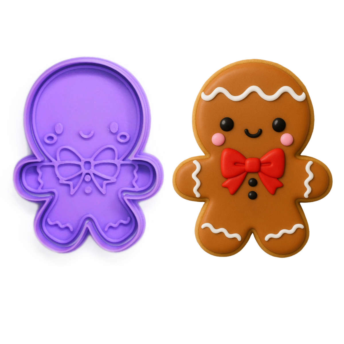 Cortador y marcador de galletas Muñeco de Jengibre 🎄🍪✨