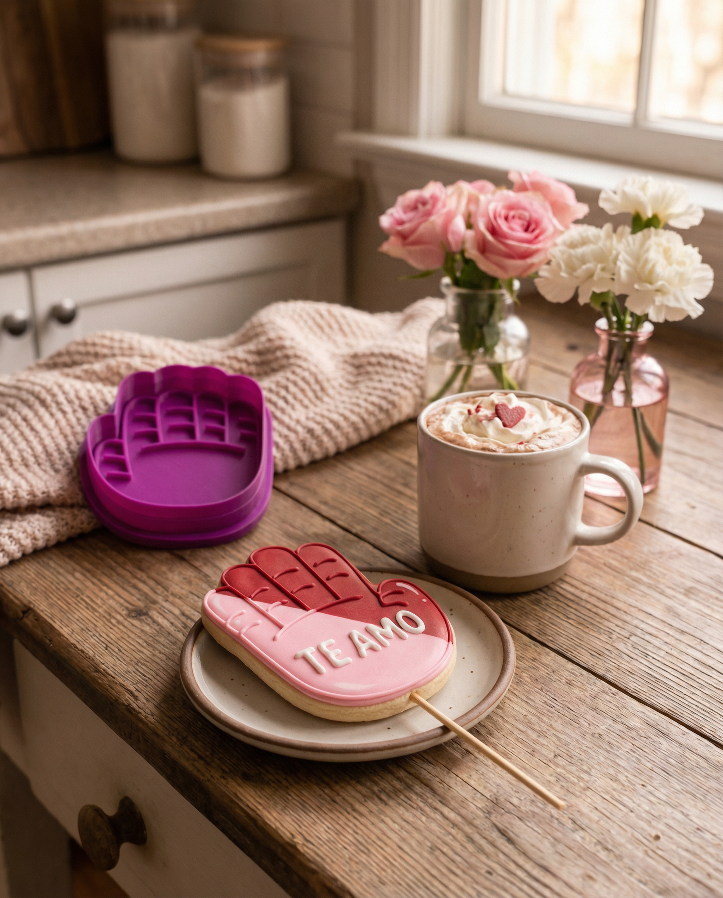 Cortador y Marcador de Galleta Manita – Ideal para San Valentín Suerte 💕🍪✨