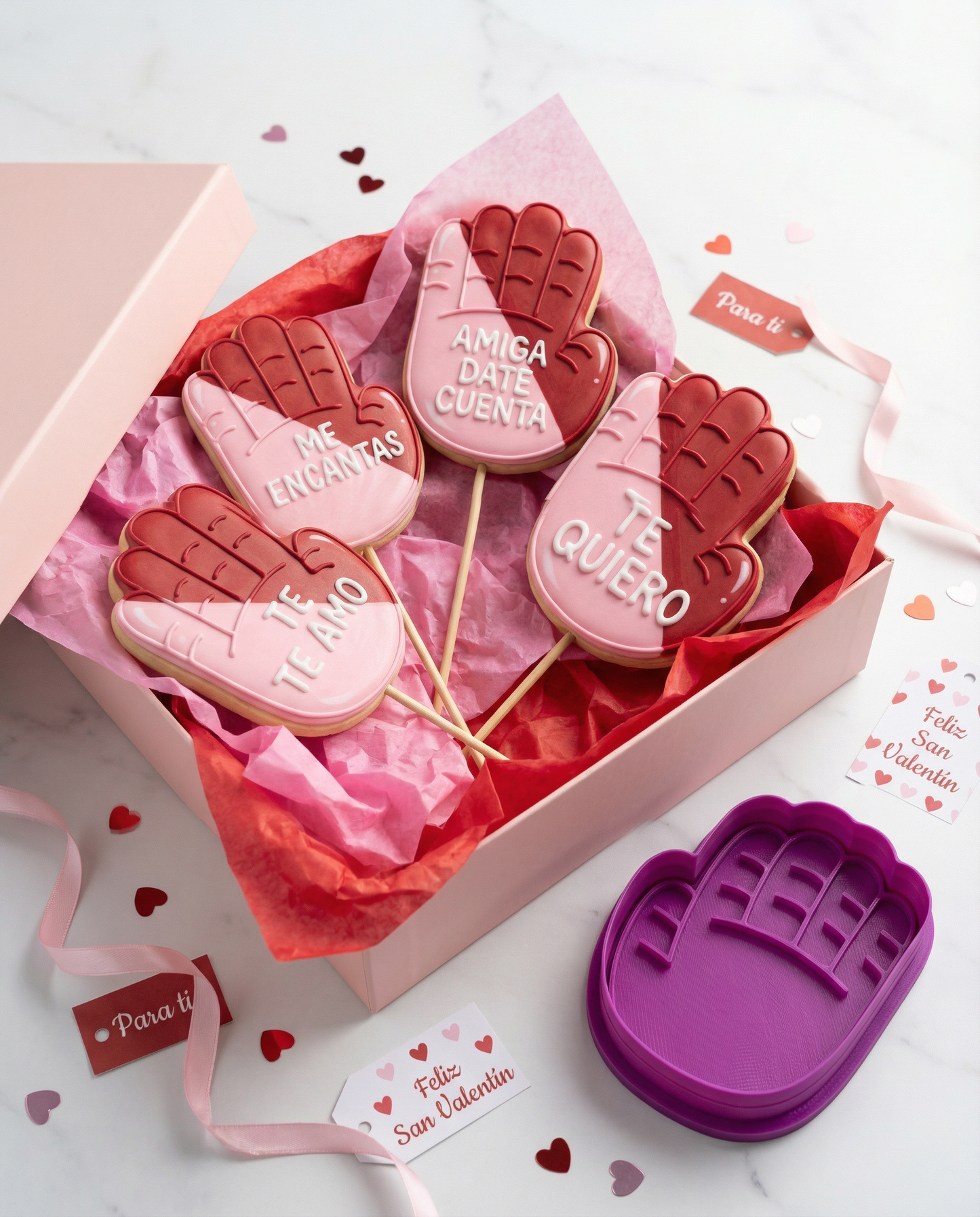 Cortador y Marcador de Galleta Manita – Ideal para San Valentín Suerte 💕🍪✨