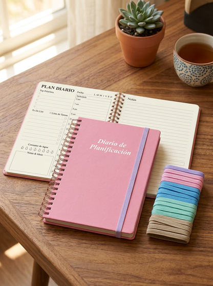 Set Elástico Plano 6mm – Mix Pastel para Agendas, Libretas y Costura 🧵✂️