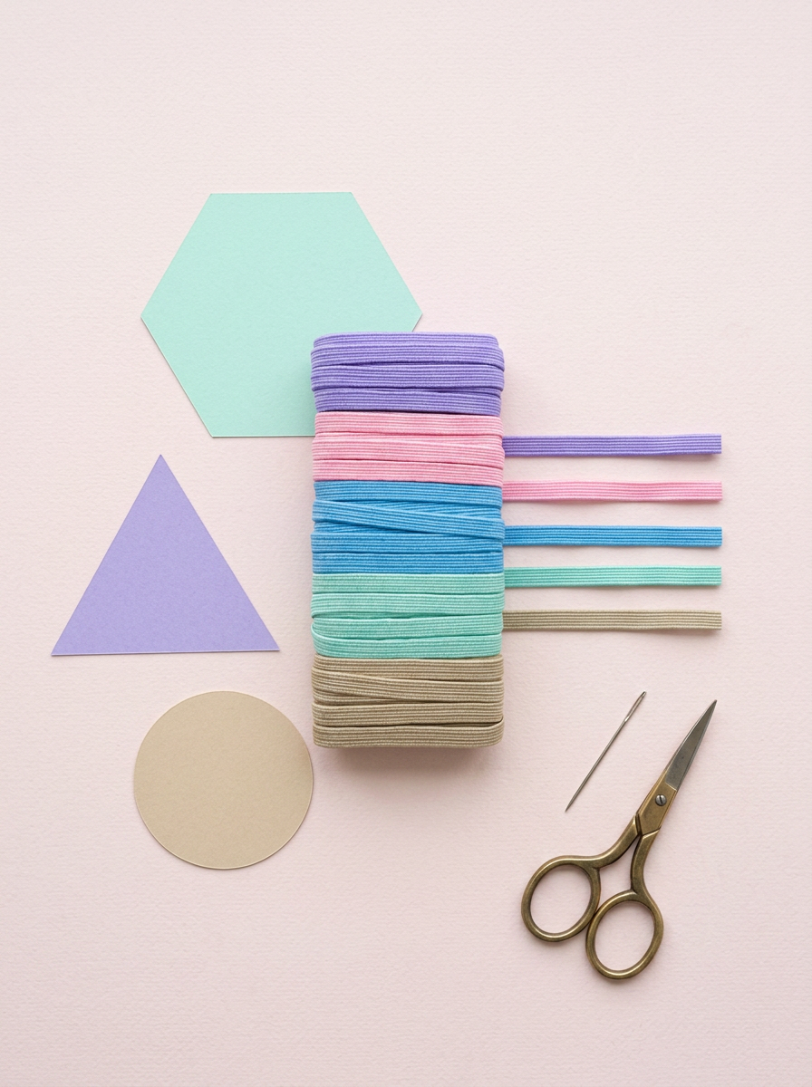 Set Elástico Plano 6mm – Mix Pastel para Agendas, Libretas y Costura 🧵✂️