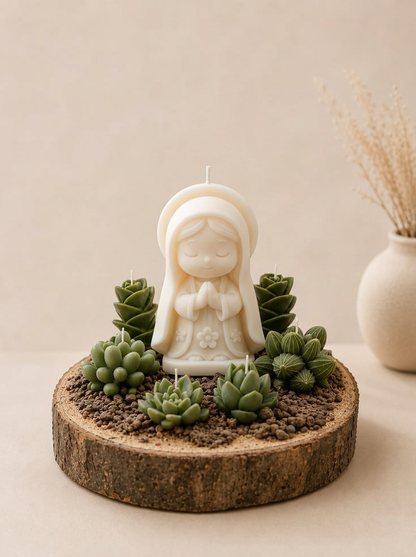 Molde De Silicona Virgencita Virgen Vela Comunión Altar