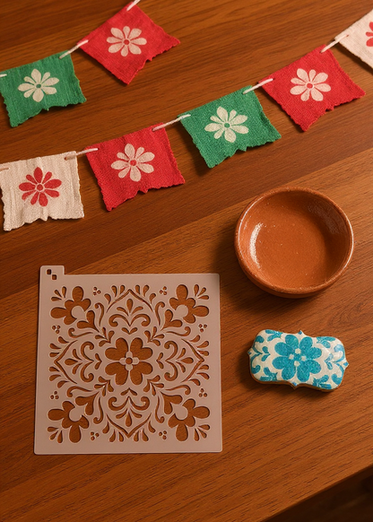 Set de Esténciles Talavera para Fiestas Patrias 🎉🇲🇽🍪 – Decoración para Galletas