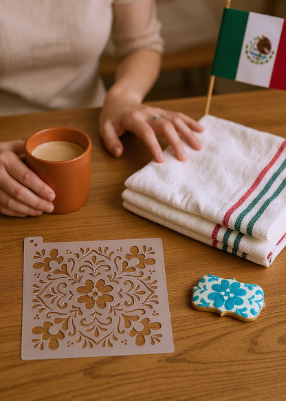 Set de Esténciles Talavera para Fiestas Patrias 🎉🇲🇽🍪 – Decoración para Galletas