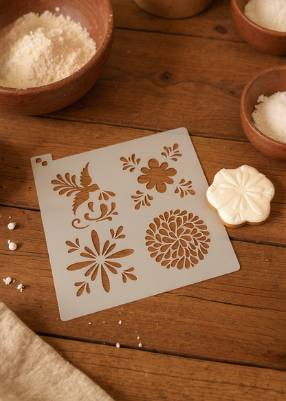 Set de Esténciles Talavera para Fiestas Patrias 🎉🇲🇽🍪 – Decoración para Galletas