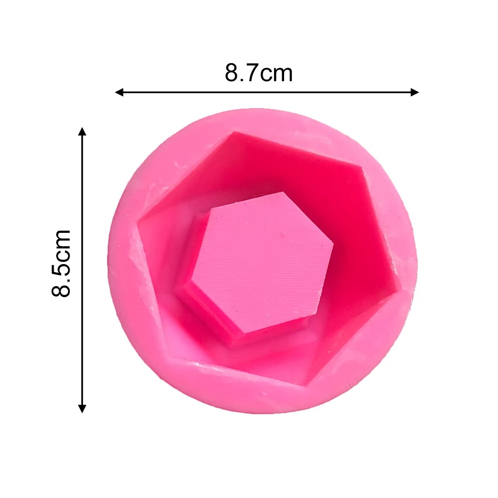 Molde de silicón "Maceta Hexágonal MINI"