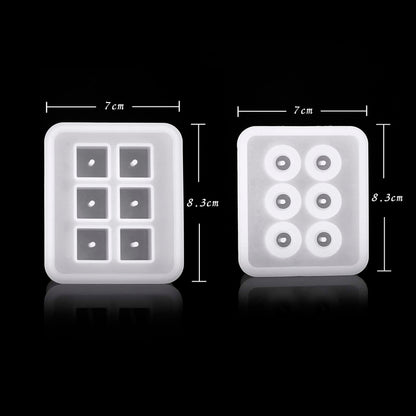 Moldes de Silicón para cuentas cuadradas y esféricas de resina