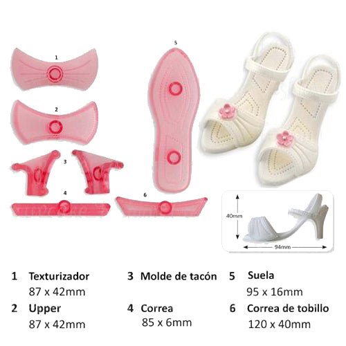 Cortadores de Fondant "Zapatilla Mujer"