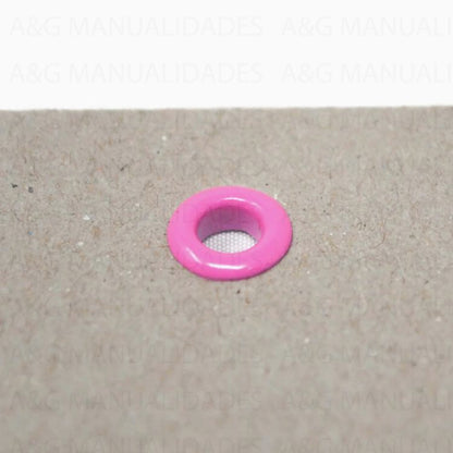 50 Ojillos Con Arandela 4Mm Rosa Ojillos