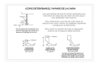 4 Prensatelas Acolchado Y Bordado Libre Caña Baja