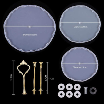 Moldes de silicón para base de repostería de tres pisos