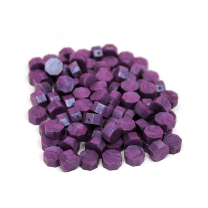 Bolsa de 100 pastillas de lacre para sellos "Morado"