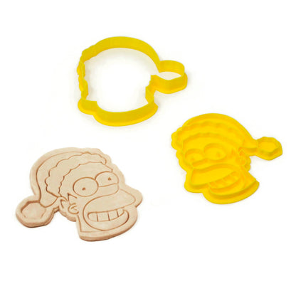 Cortador de galletas "Homero Santa" con plantilla