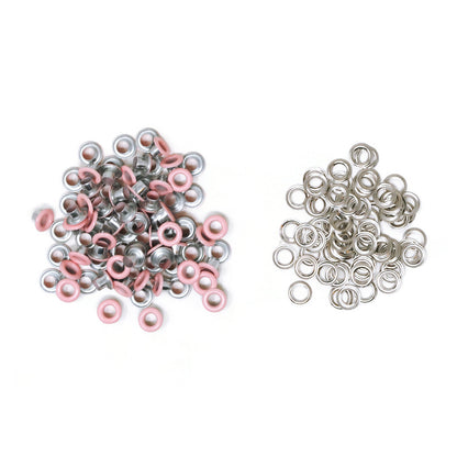 50 ojillos con arandela 8mm/4mm "Rosa Claro"