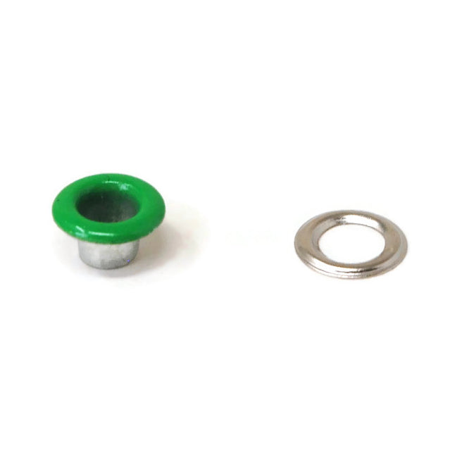 50 ojillos con arandela 8mm/4mm "Verde"