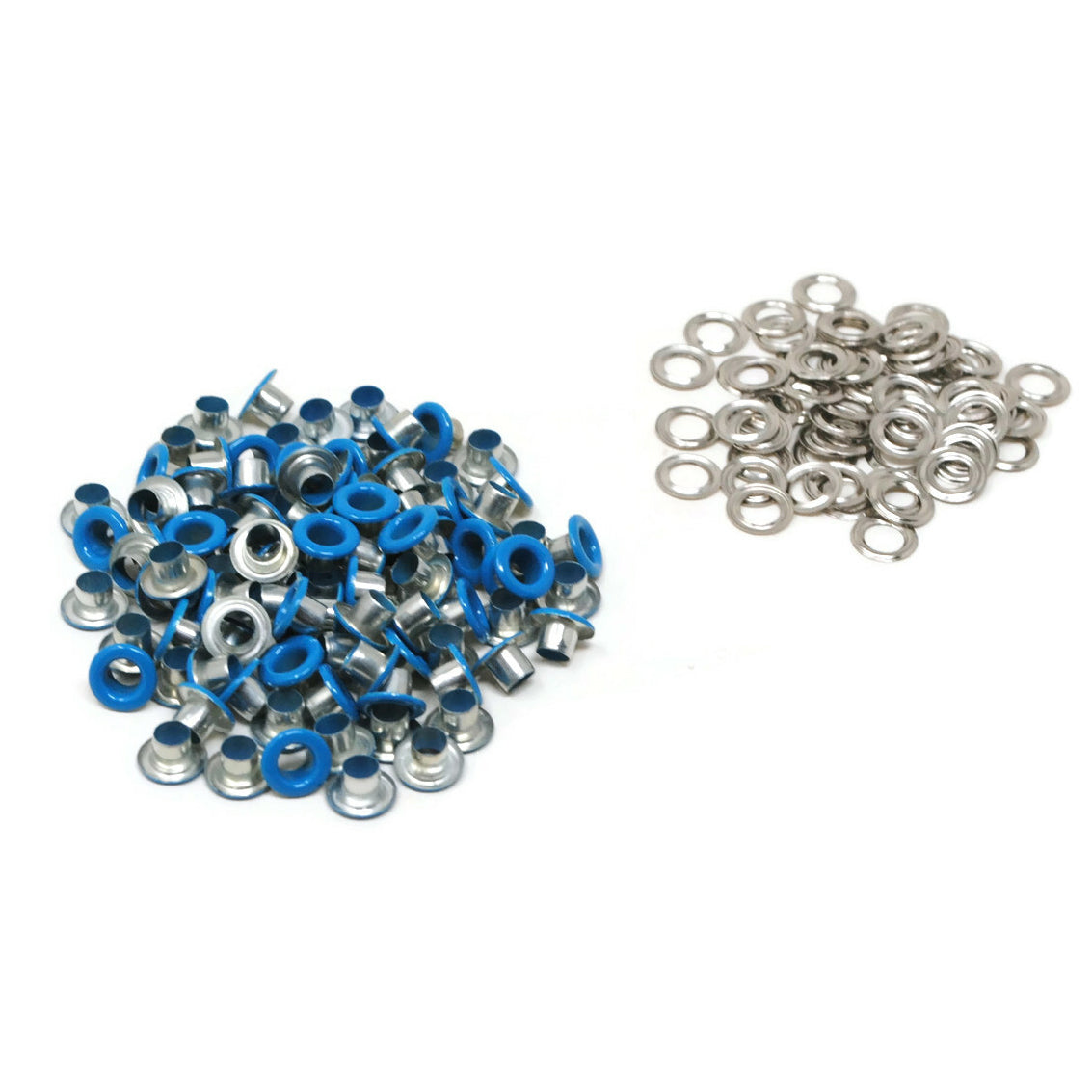 50 ojillos con arandela 8mm/4mm "Azul"