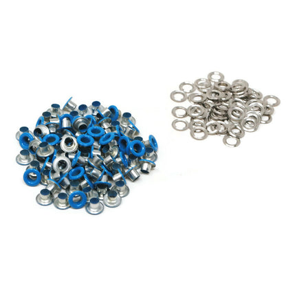 50 ojillos con arandela 8mm/4mm "Azul"