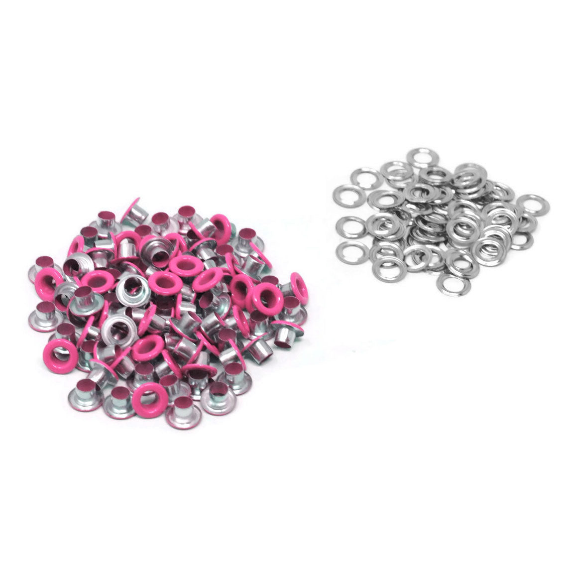 50 ojillos con arandela 8mm/4mm "Rosa"