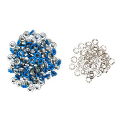 50 ojillos con arandela 8mm/4mm "Azul"