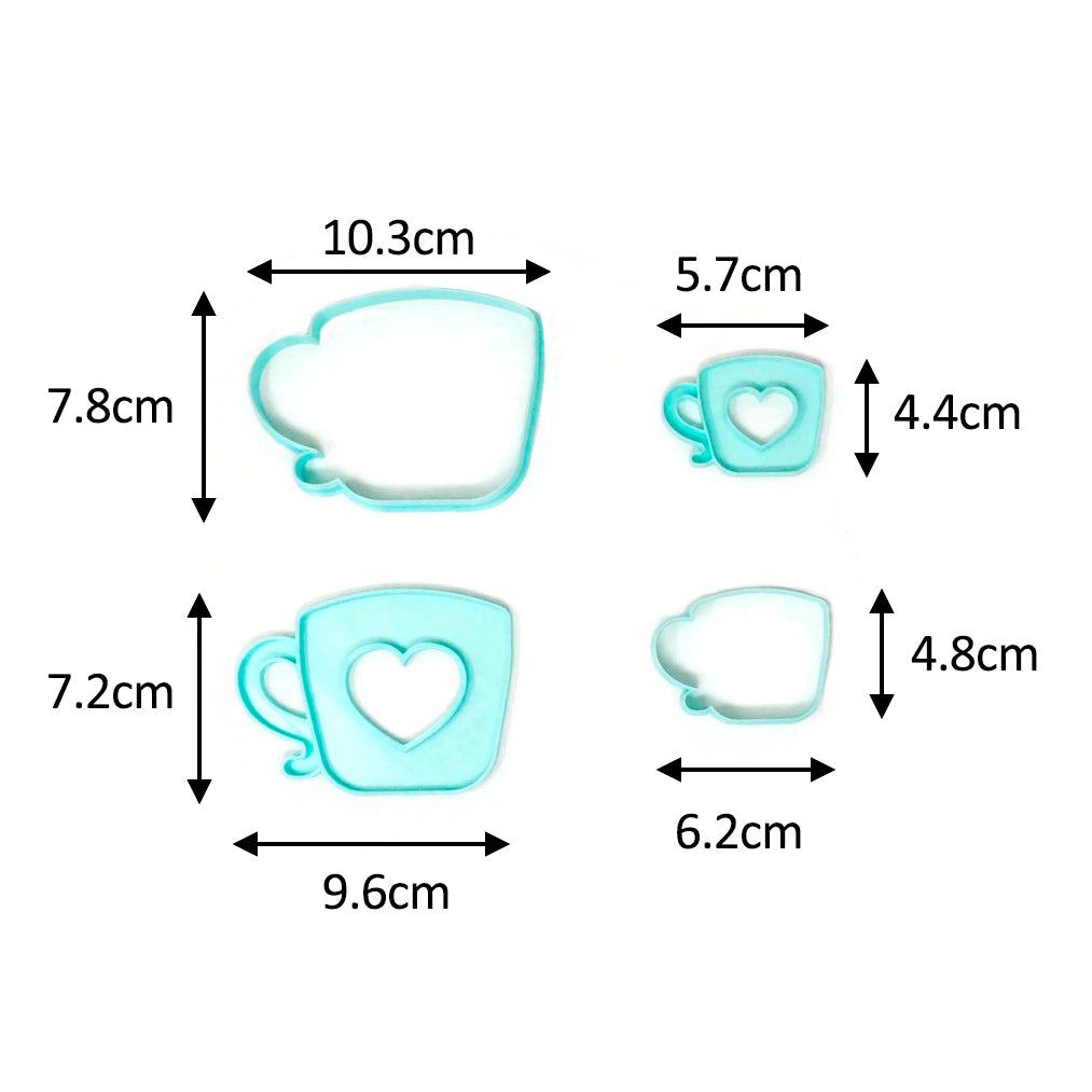 Cortadores de galletas con marcador "Tacita Corazón"