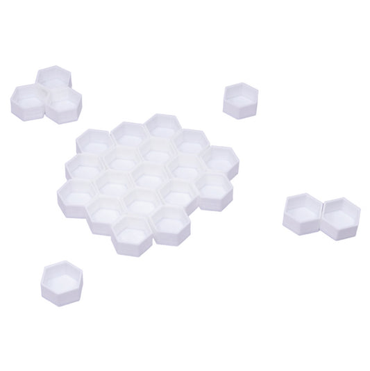 40 Godetes Hexagonales de Plástico para Acuarela Artesanal