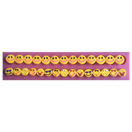 Molde de silicón "Cadena Emojis Emoticons"