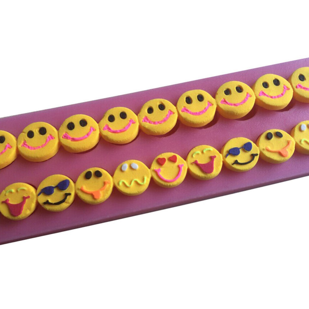 Molde de silicón "Cadena Emojis Emoticons"