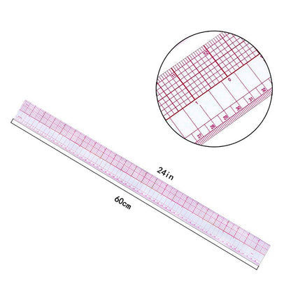 Regla recta de 61cm/24 pulgadas para costura y patronaje