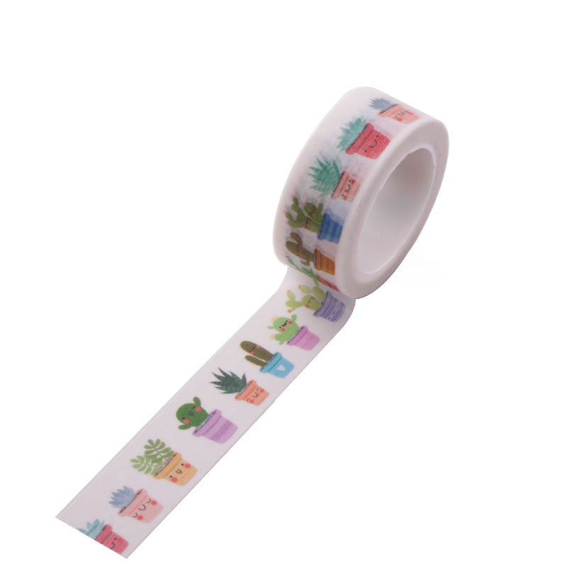 Cinta Papel Washi Tape "Cactus" 5m 15mm