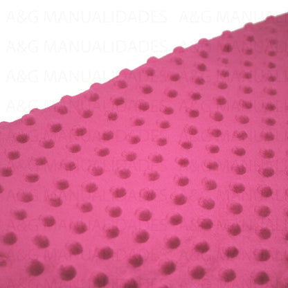 Corte 1Mt Tela Minky Dots Fushia 150Cm De Tela