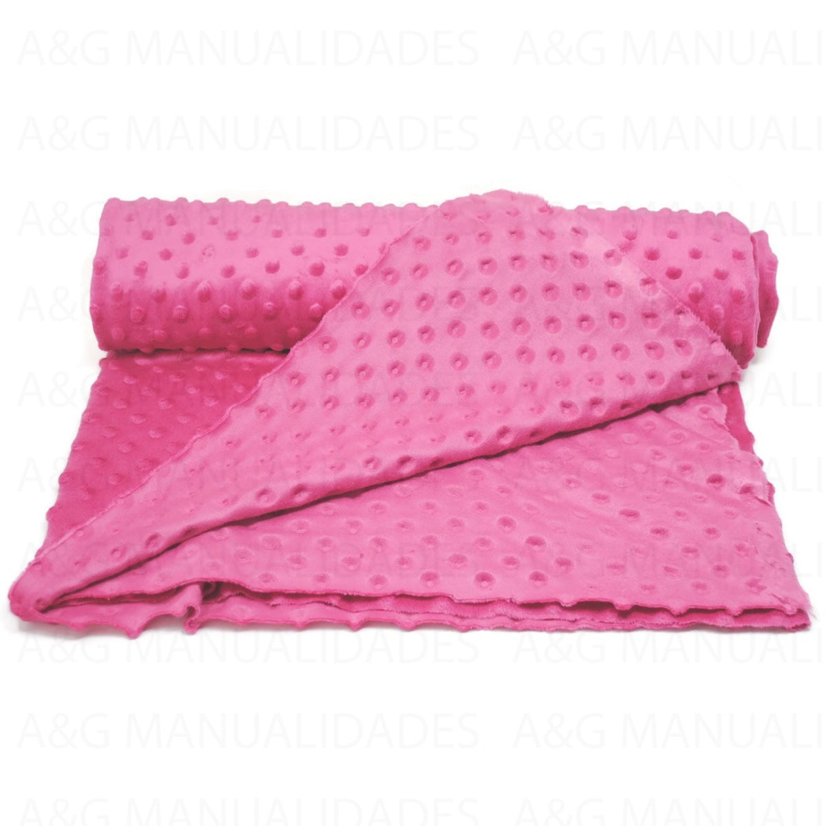 Corte 1Mt Tela Minky Dots Fushia 150Cm De Tela