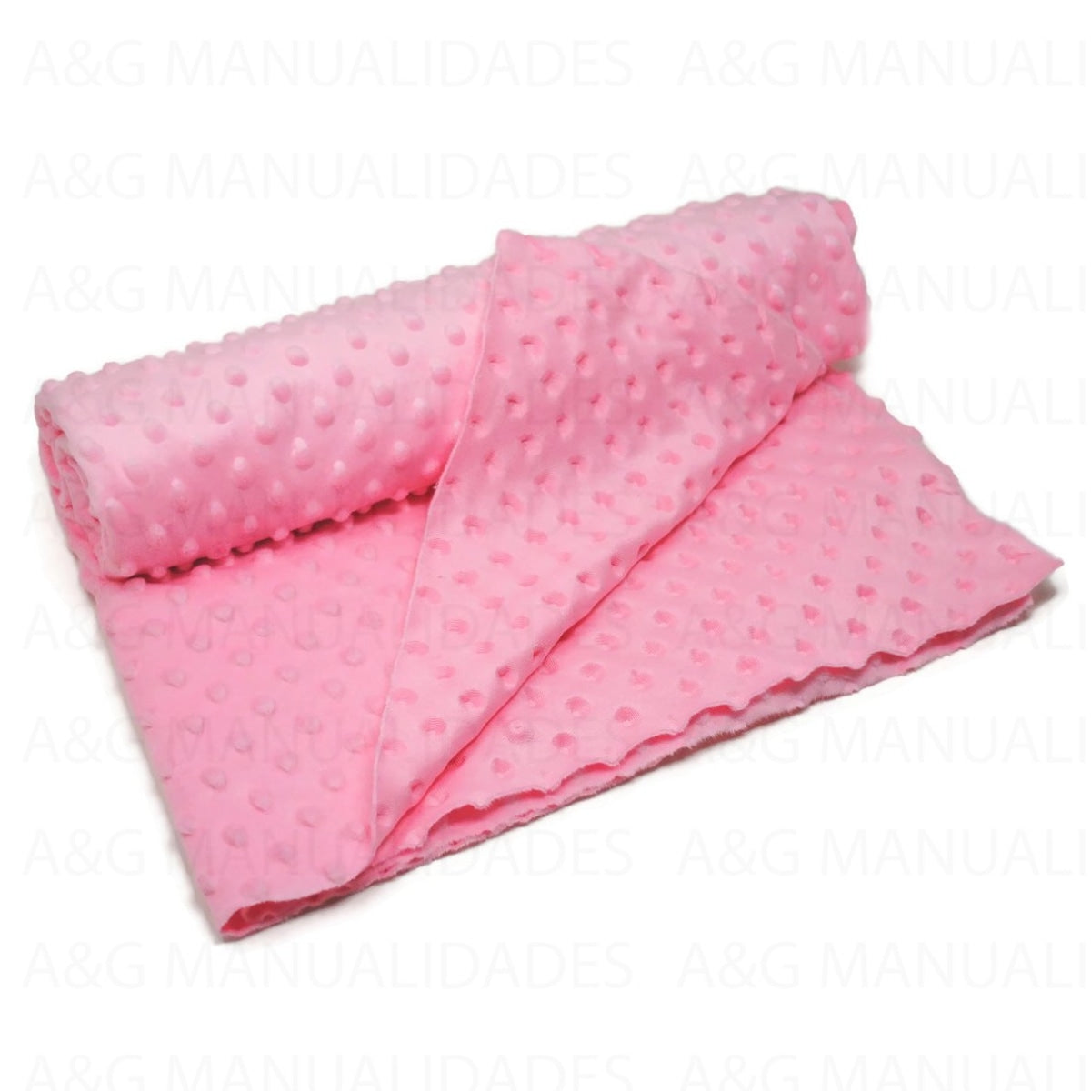 Corte 1Mt Tela Minky Dots Rosa 150Cm De Tela