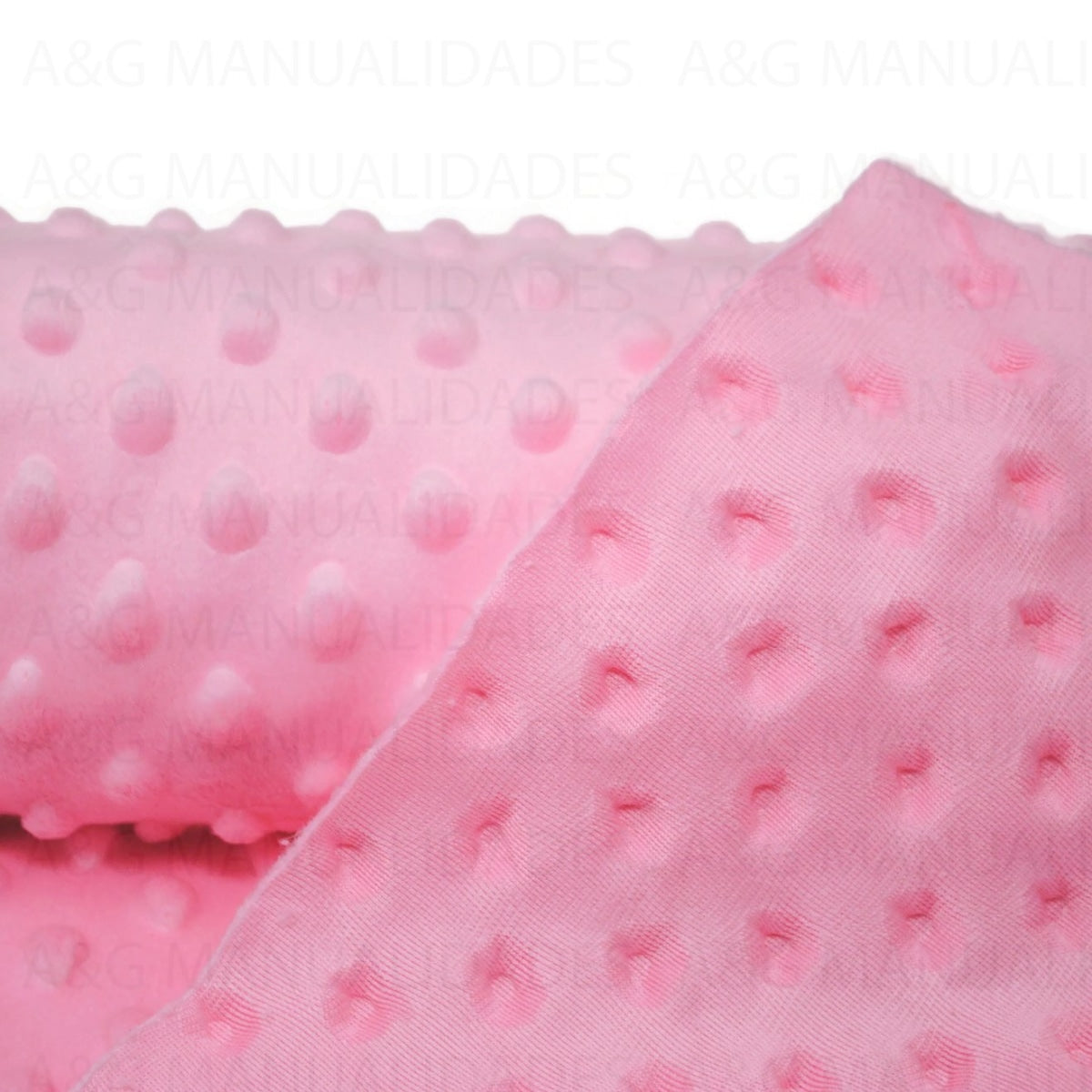 Corte 1Mt Tela Minky Dots Rosa 150Cm De Tela