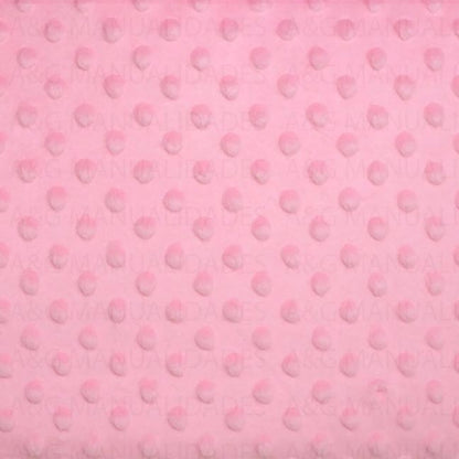 Corte 1Mt Tela Minky Dots Rosa 150Cm De Tela